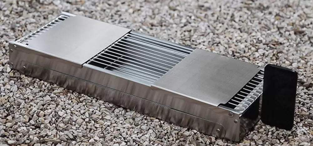 Fogão a carvão dobrável minimalista para churrasco