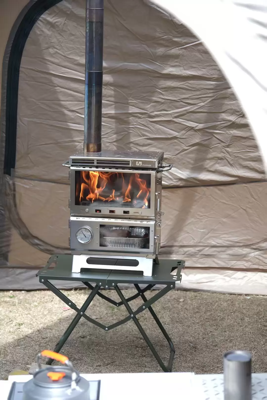 Fogão de acampamento multifuncional tudo em um