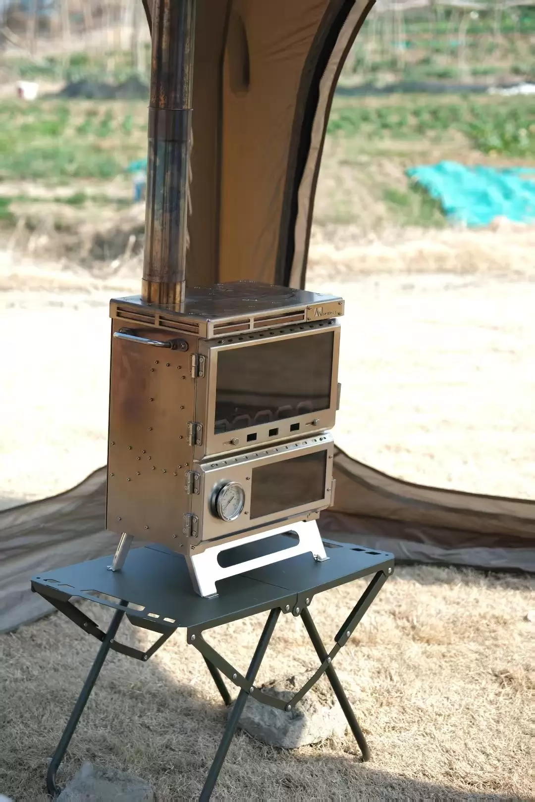 Fogão de acampamento multifuncional tudo em um