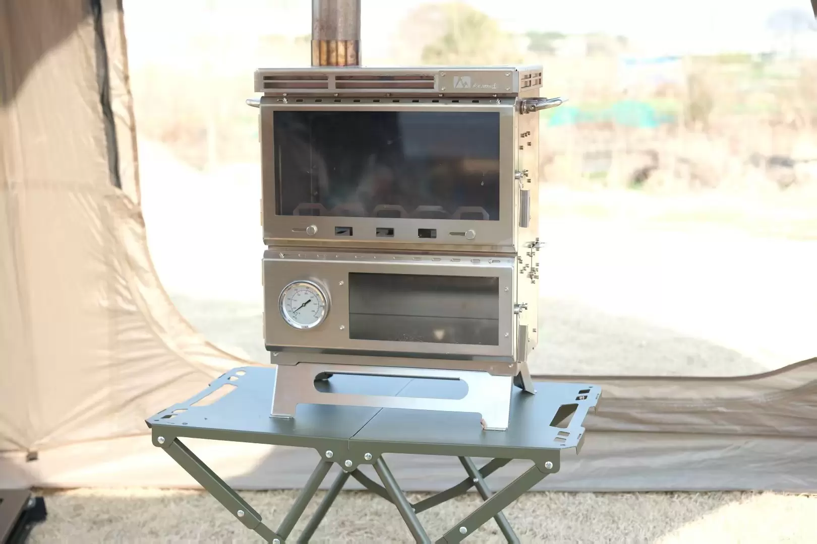 Fogão de acampamento multifuncional tudo em um