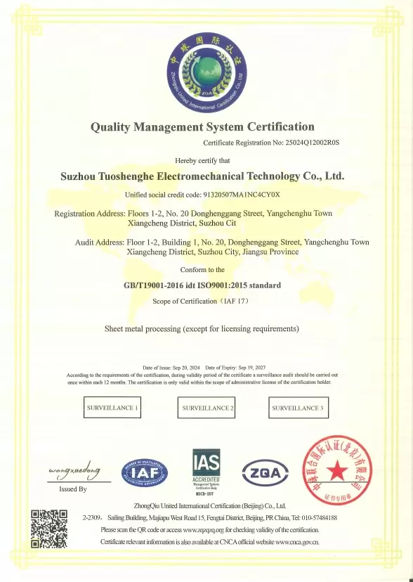Certificado de revisão inicial da certificação ISO9001