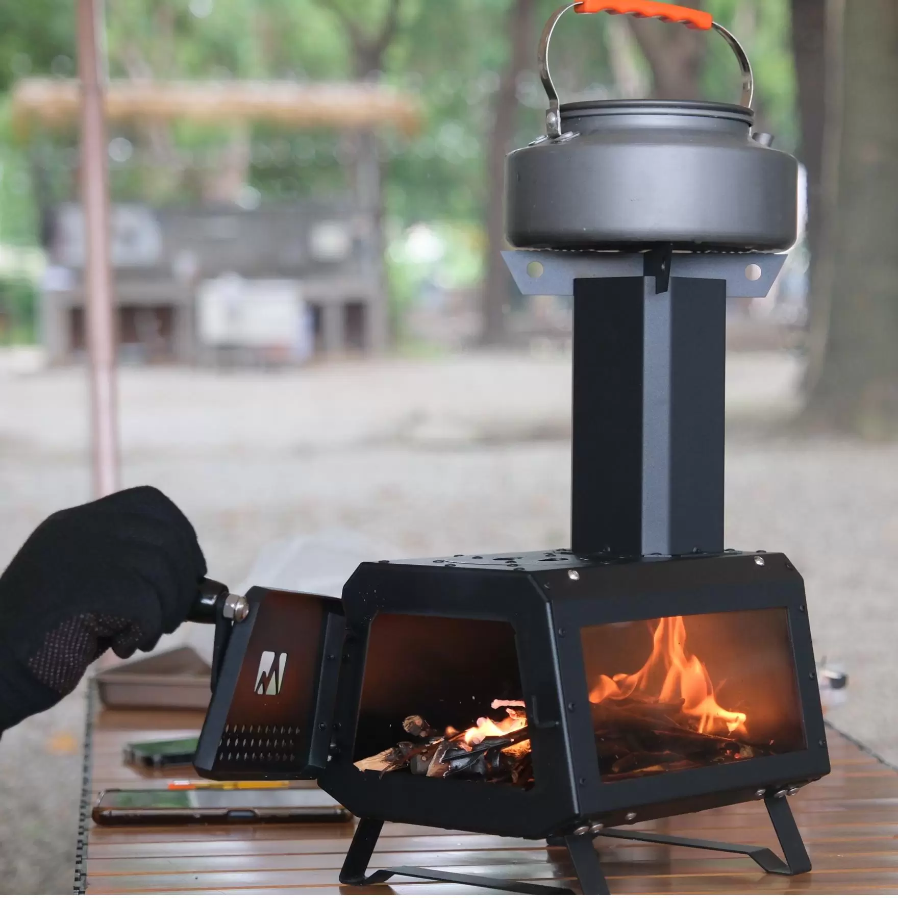 Fogão de mesa Rocket multifuncional e eficiente, sem fumaça