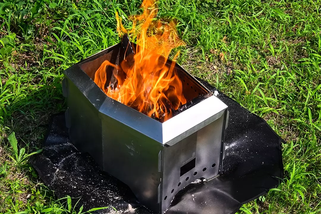 Poço de combustão secundário dobrável ultra silencioso