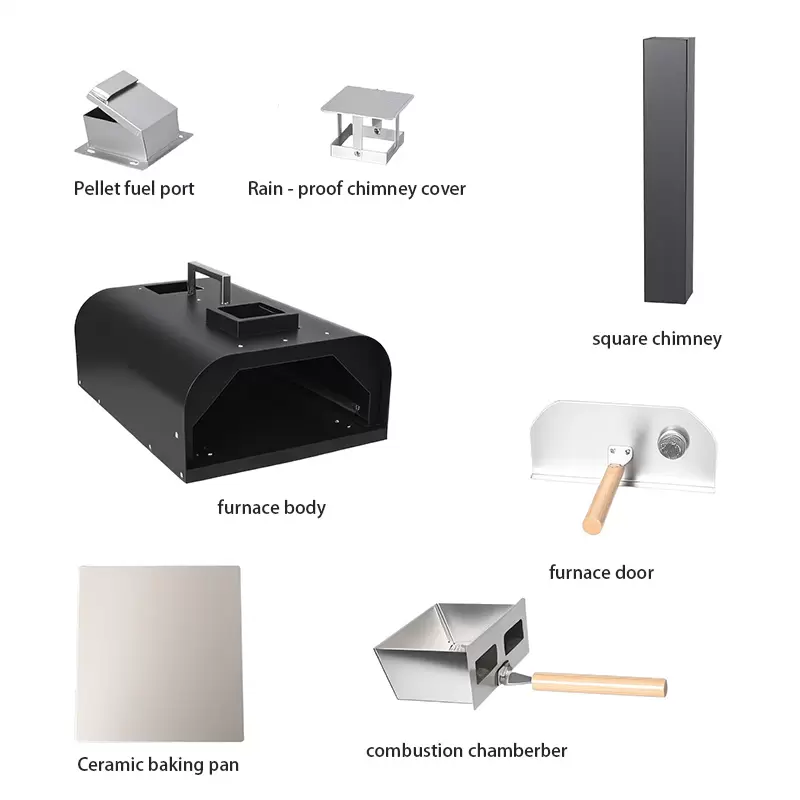 Forno de pizza port&aacute;til de ferro fundido para exterior