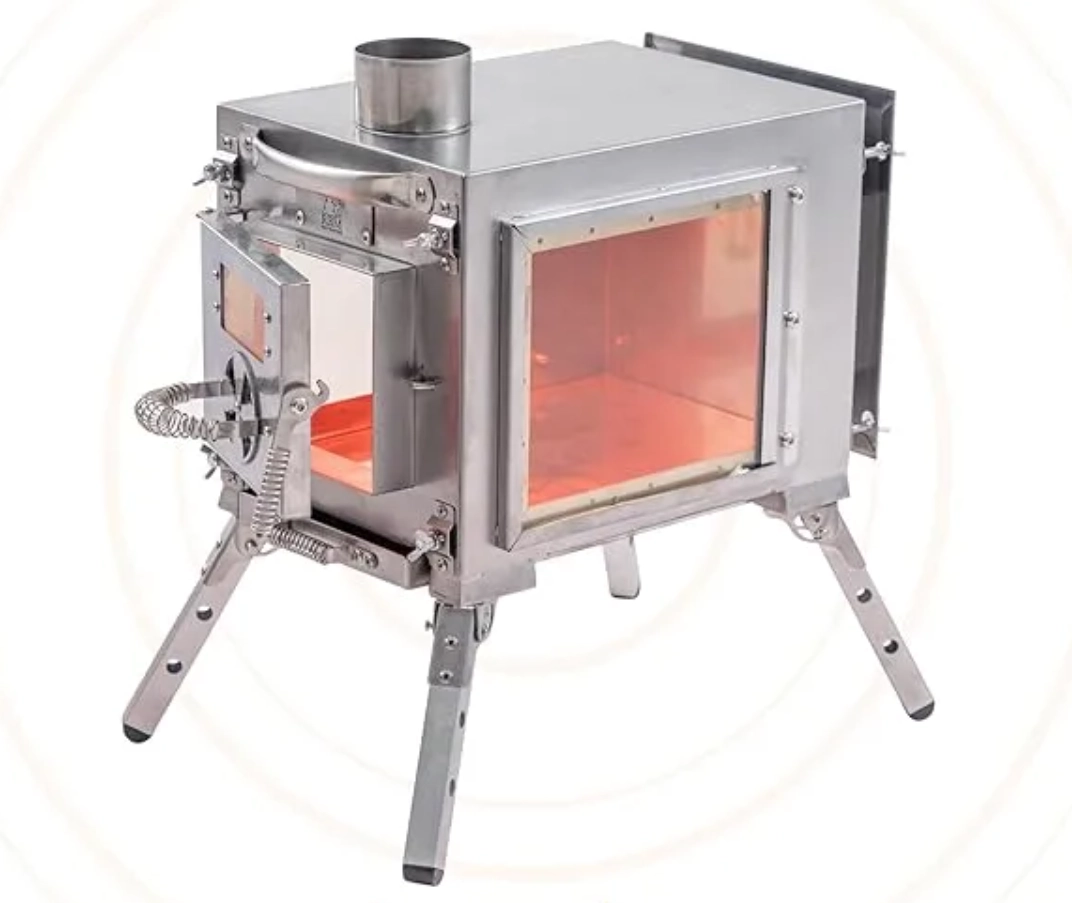 Fogão de tenda dobrável ultraleve com menos de 15 libras