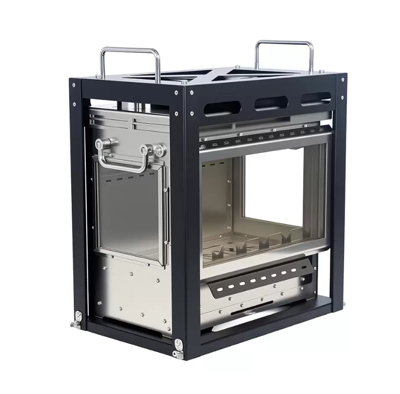 Fogão a lenha para acampamento em barraca