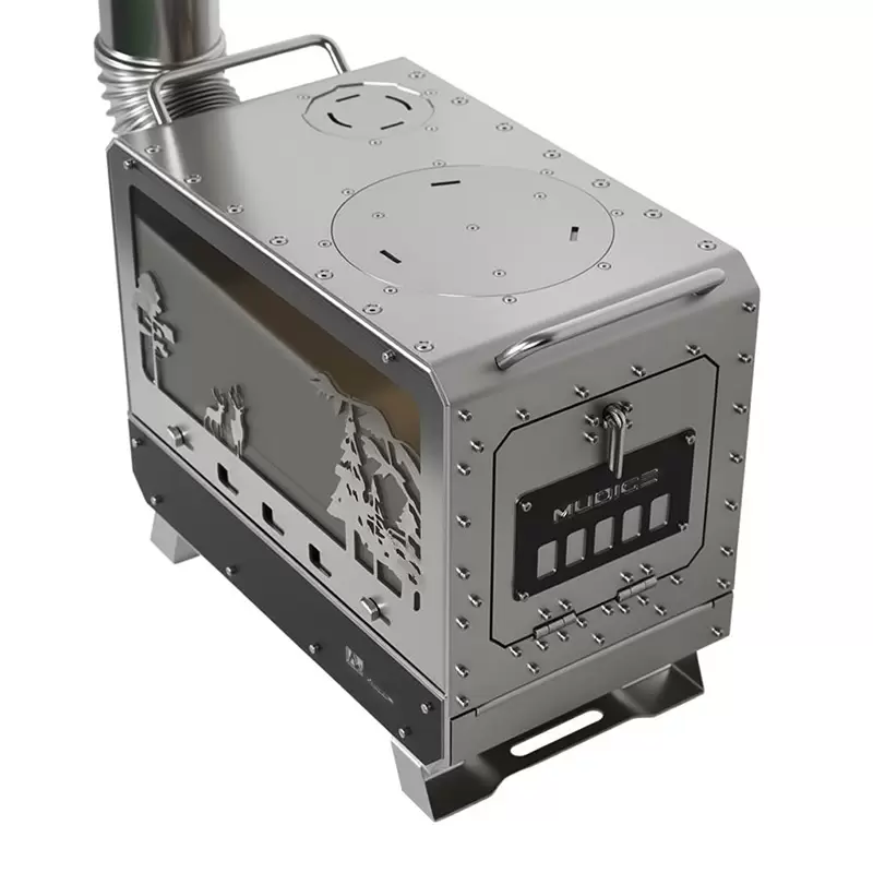 Fog&atilde;o port&aacute;til a lenha para acampamento