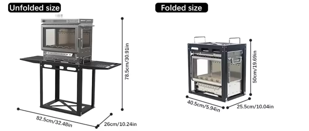 Especificações detalhadas do produto do fogão para barraca de acampamento Especificações detalhadas do produto do fogão para barraca de acampamento