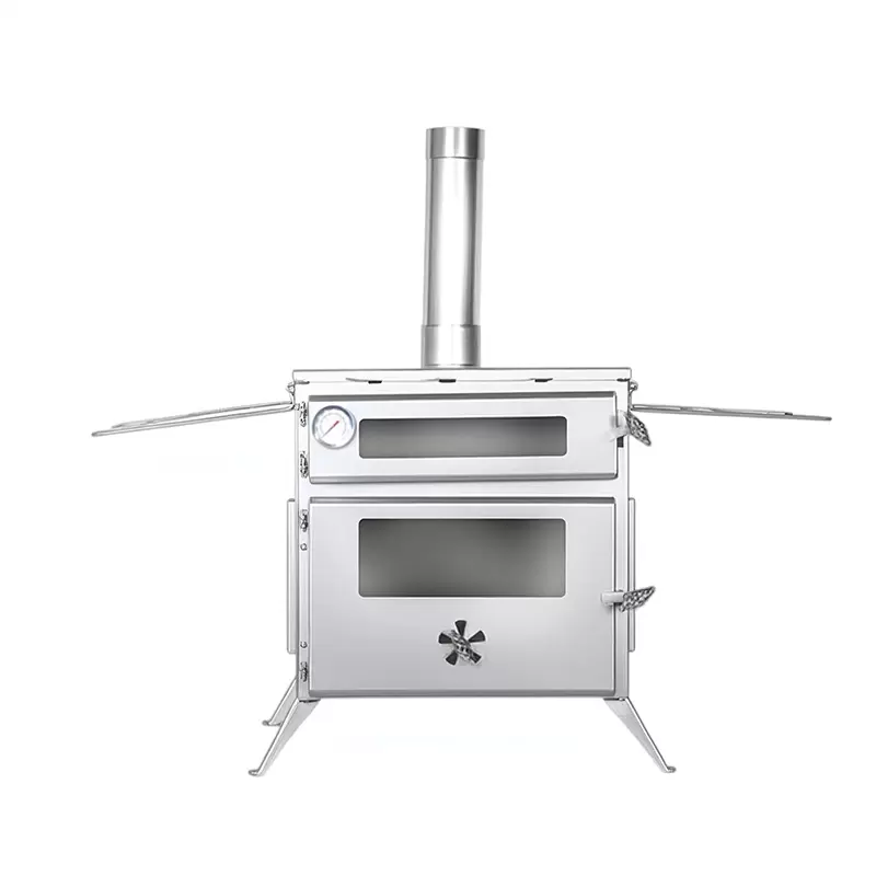 Forno de pizza de acampamento com fog&atilde;o
