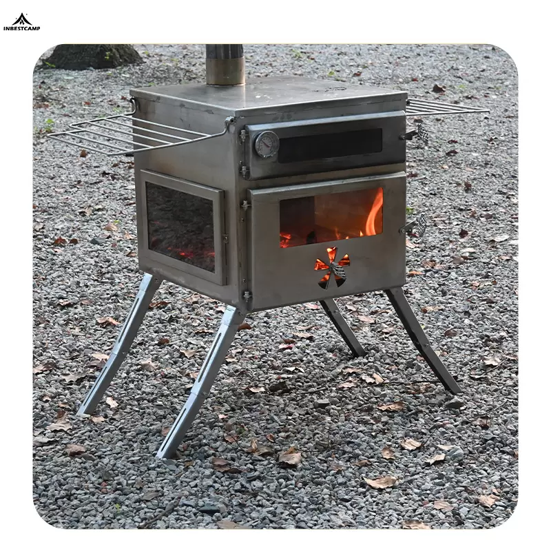 Forno de pizza de acampamento com fog&atilde;o