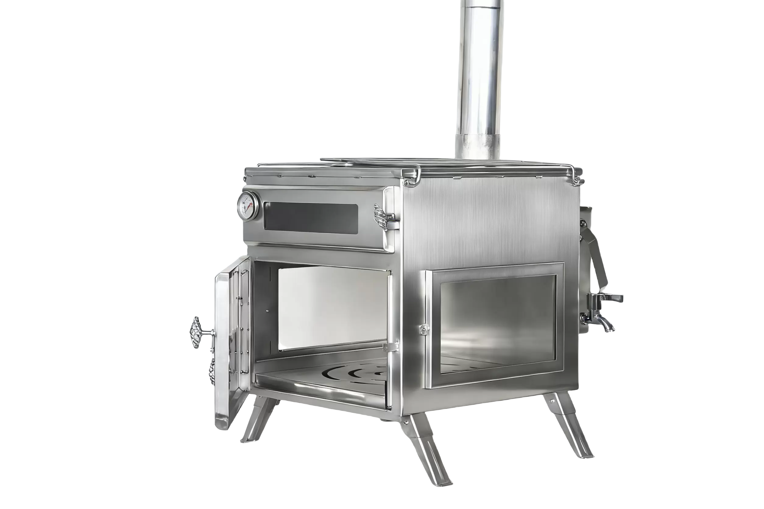 Forno de pizza de acampamento com fog&atilde;o