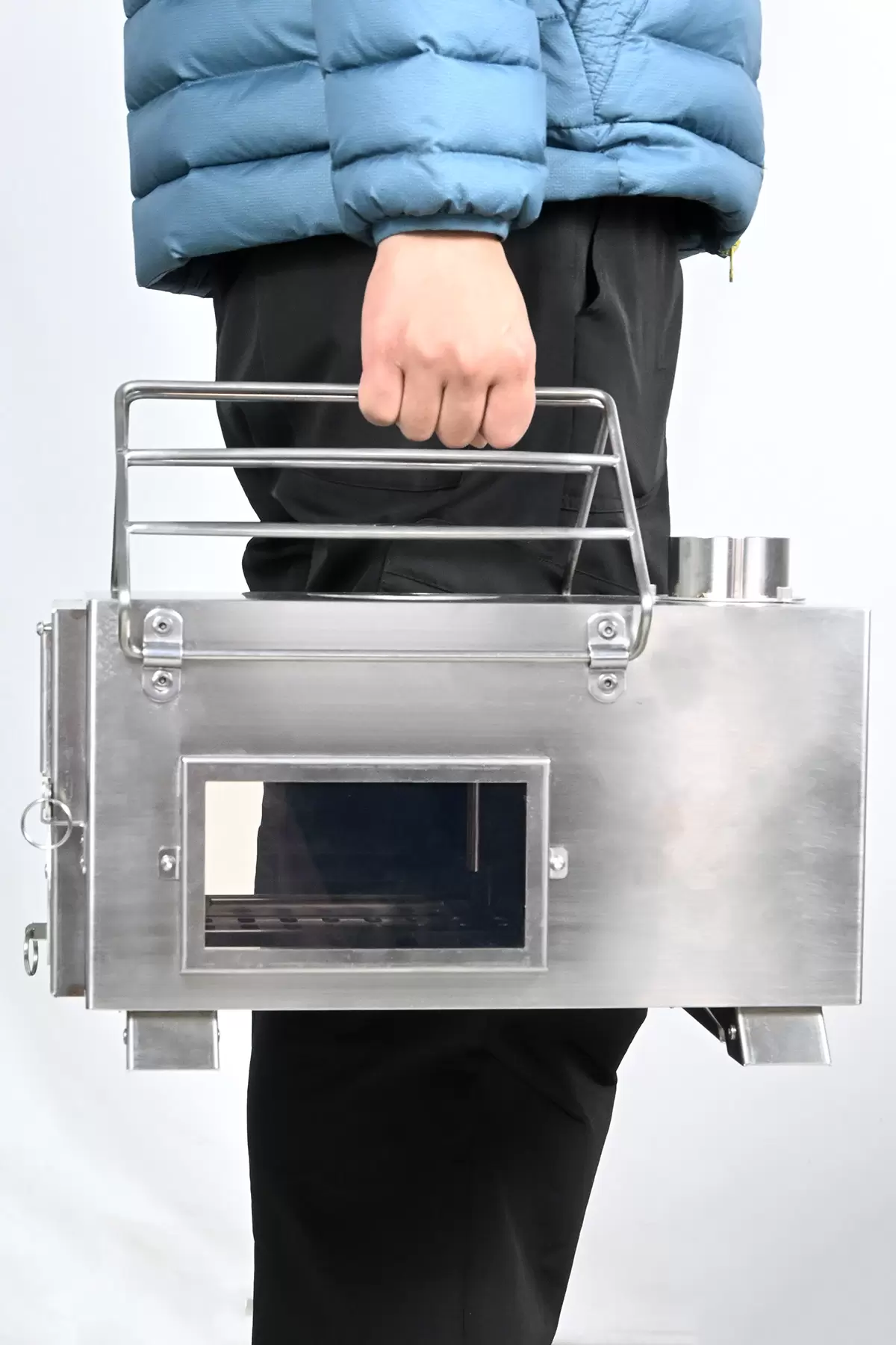 Fog&atilde;o a lenha port&aacute;til para camping