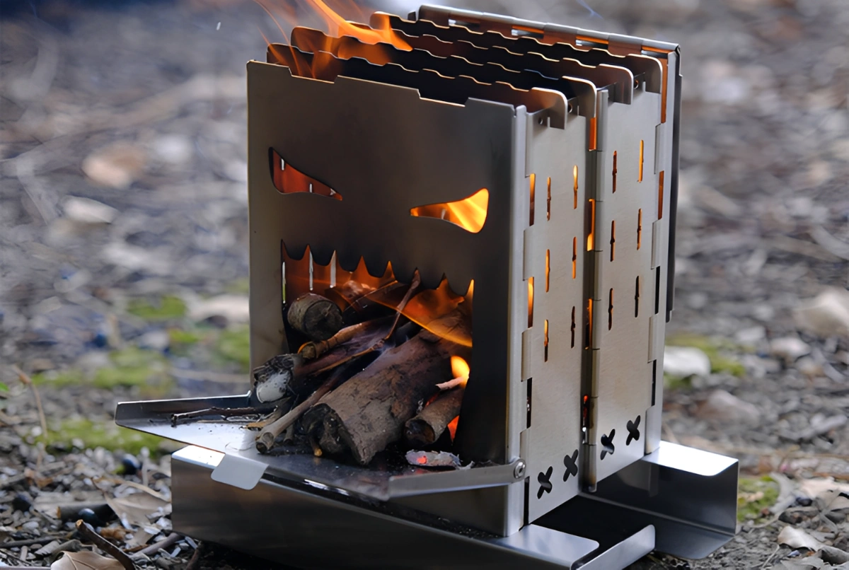 Mini fog&atilde;o de acampamento dobr&aacute;vel de bolso